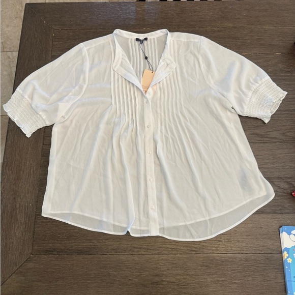 NYDJ Tops - Not Your Daughters Jeans pleated White Women's Top new size XL NYDJ